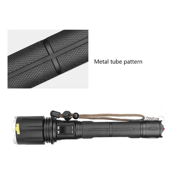 

Outdoor Safety Flashlight Window Breaker Power Bank Rechargeable Light Flashlight 4 Modes Flashlight Zoomable