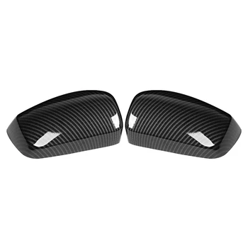 

2pcs Side Rearview Mirror Cover Replacement Carbon Fiber Texture ABS Wing Mirror Cover Fits for BMW E60 2004 2005 2006 2007