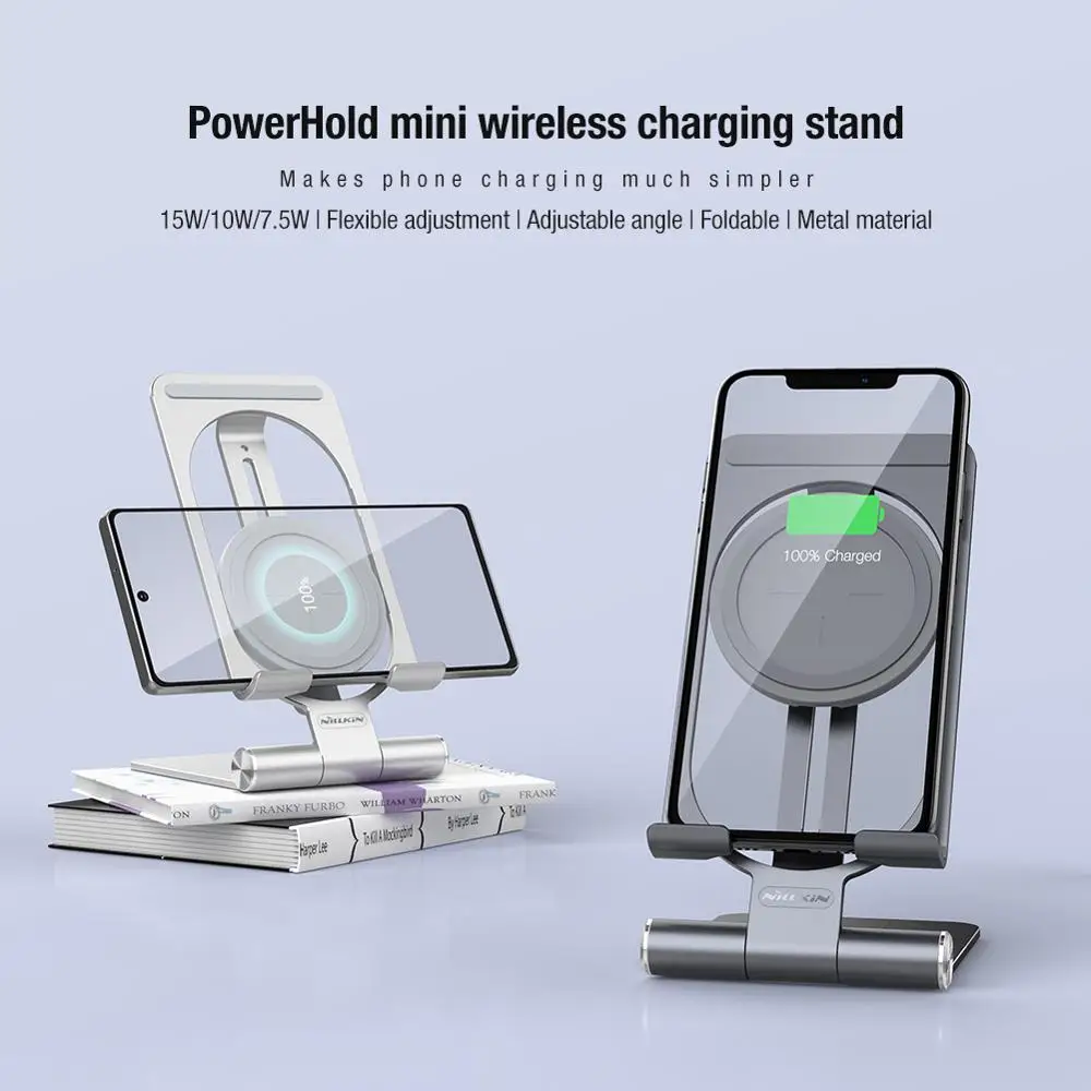 NILLKIN Qi Wireless Charger Stand for iPhone 12 12 Pro 11 Pro Fast Charge Phone Stand For Samsung S10/Note 20/Note 20 Ultra
