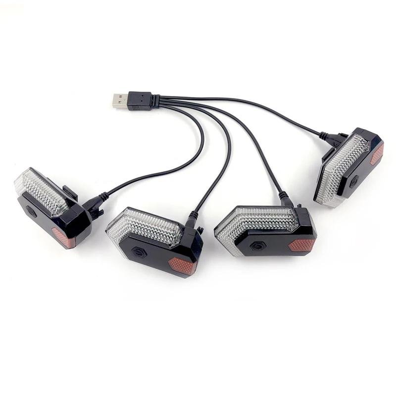 Hot Sale 1 Set Bike Turn Signals Front Rear Light Smart Wireless Remote Control Bike Light Cycling Safety Warning LED Taillight