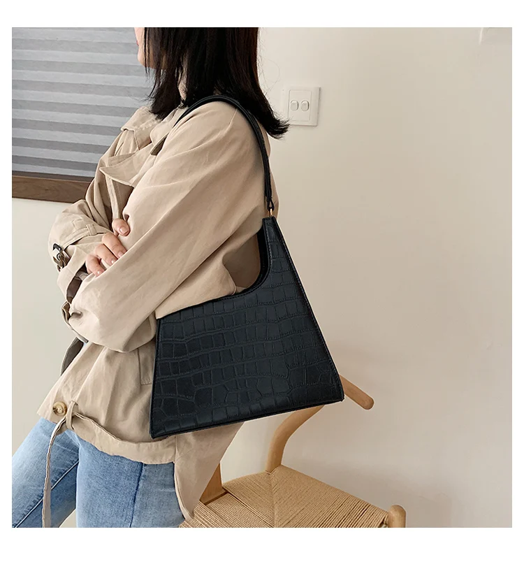 Дизайнерская сумка для женщин с крокодиловым узором, Сумки из искусственной кожи, винтажные женские ручные сумки, роскошные Брендовые женские сумки через плечо