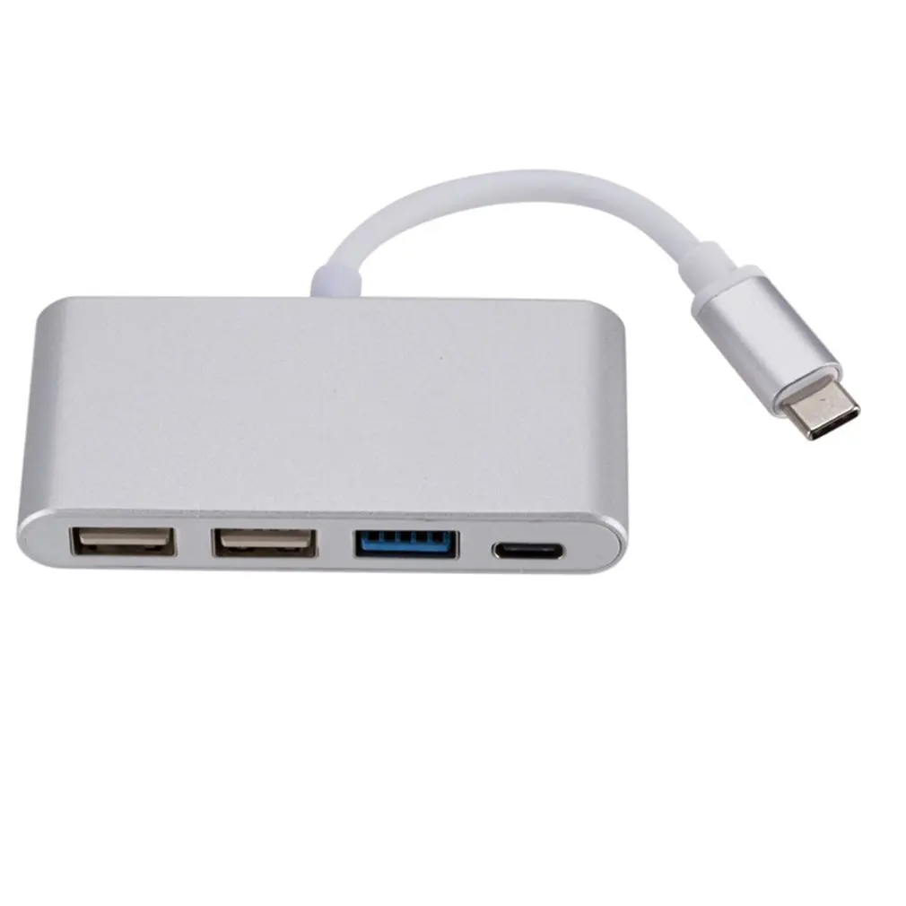 

4IN1 UBS Type-C to 3 USB 3.0+USB-C Charging Port HUB Adapter Cable Type-C to Type-C 3HUB/USB3.0 Super Speed