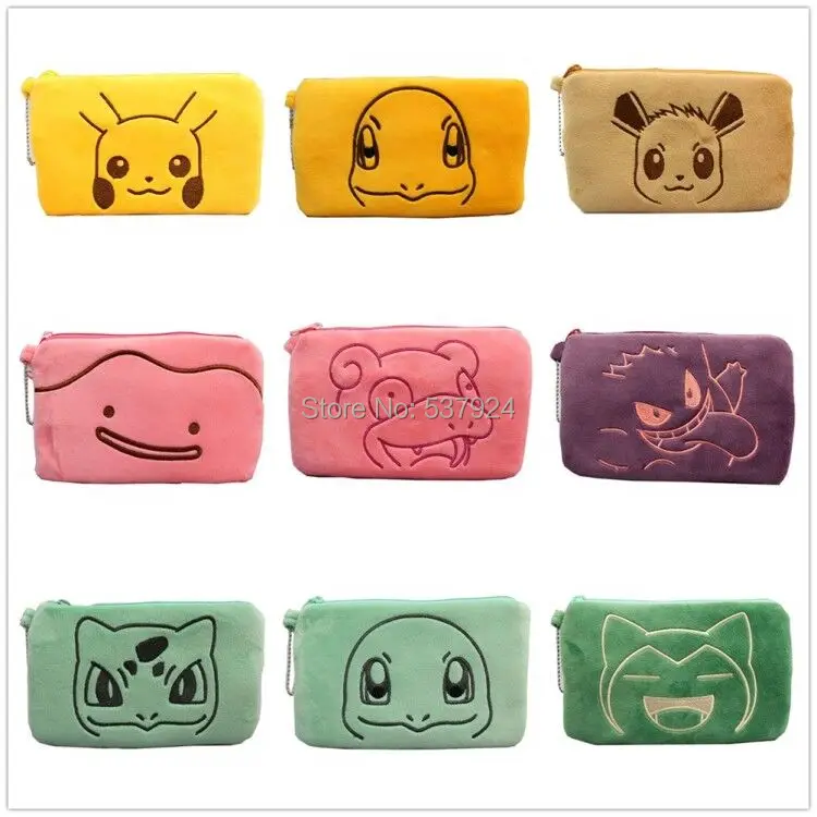 Новинка Pika Bulbasaur Сквиртл храп чармандер Ditto Slow Poke Gengar 20x12 см кошельки для монет