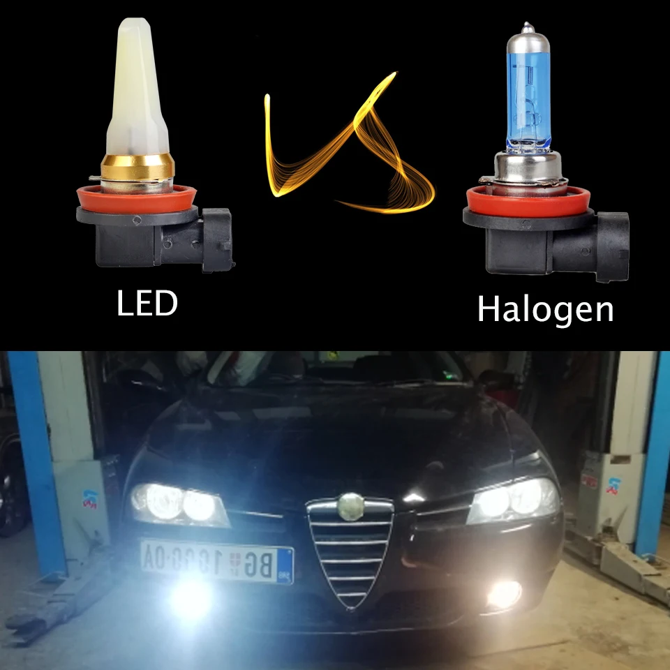 2 шт. супер яркие 1400lm Led H11 H8 Автомобильные фары противотуманные автомобильные