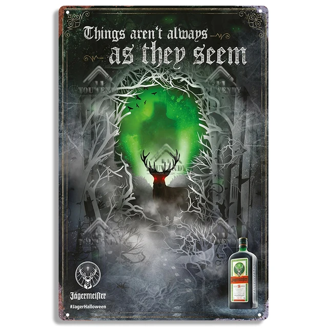 Jagermeister Liqueur Vintage Metal Plaque Retro Alcohol Tin Signs Yege Holy Deer Wine Metal Plate Pub Bar Man Cave Wall Decor 52214
