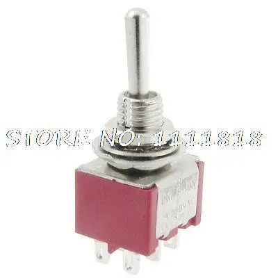 

2pcs 2A/250VAC 5A/120VAC Momentary on/center off/on DPDT 6 Pins Toggle Switch