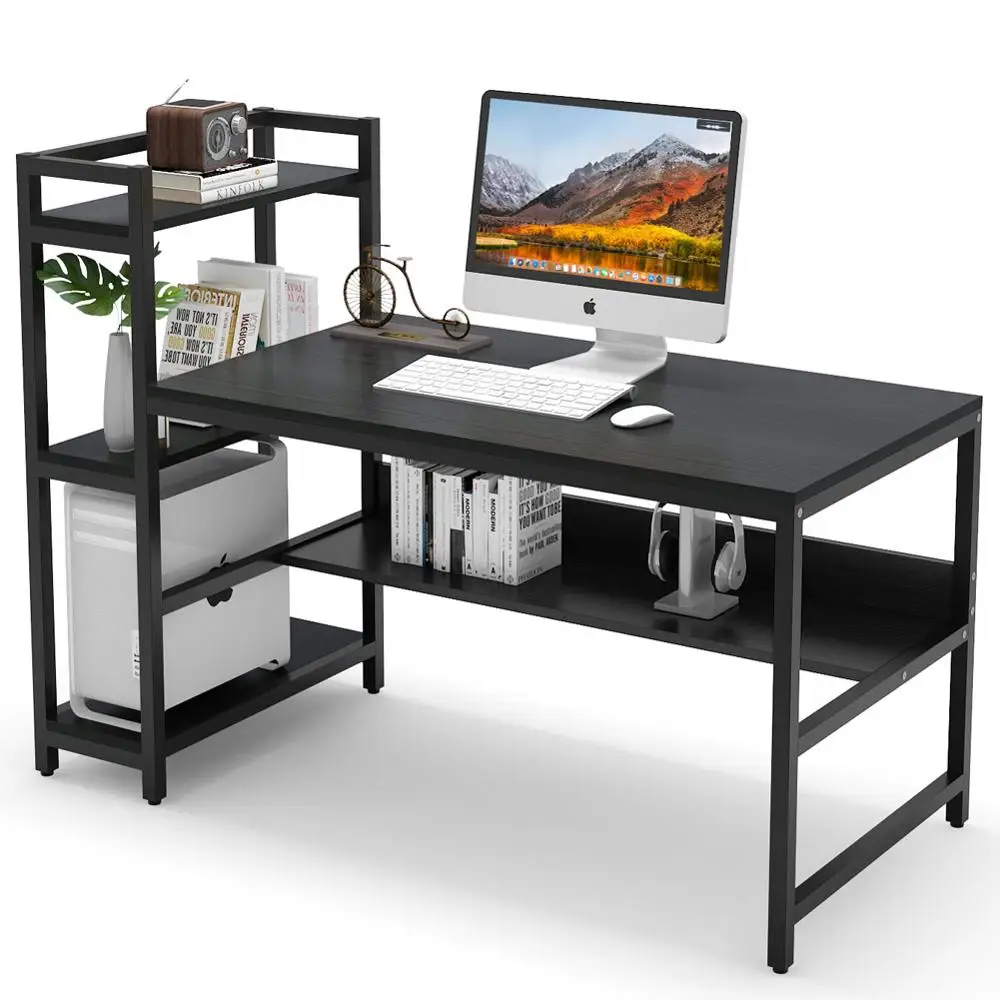 Tribesigns Computer Desk With 4 Tier Storage Shelves 60 Inch