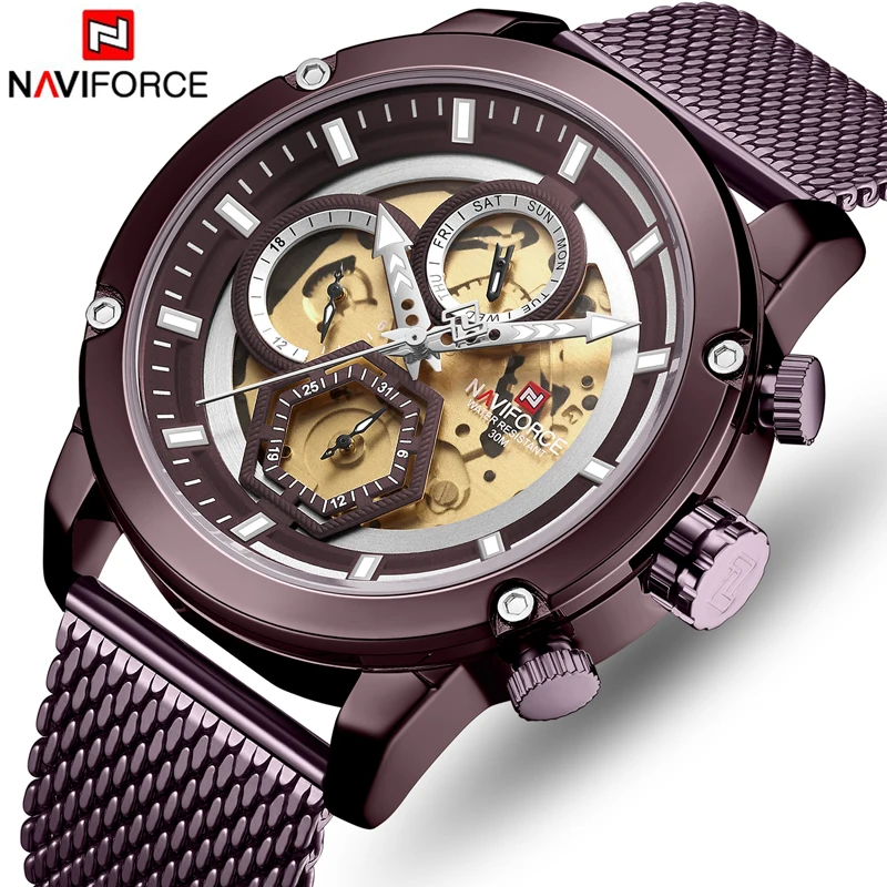 Часы наручные NAVIFORCE Мужские кварцевые роскошные брендовые модные армейские