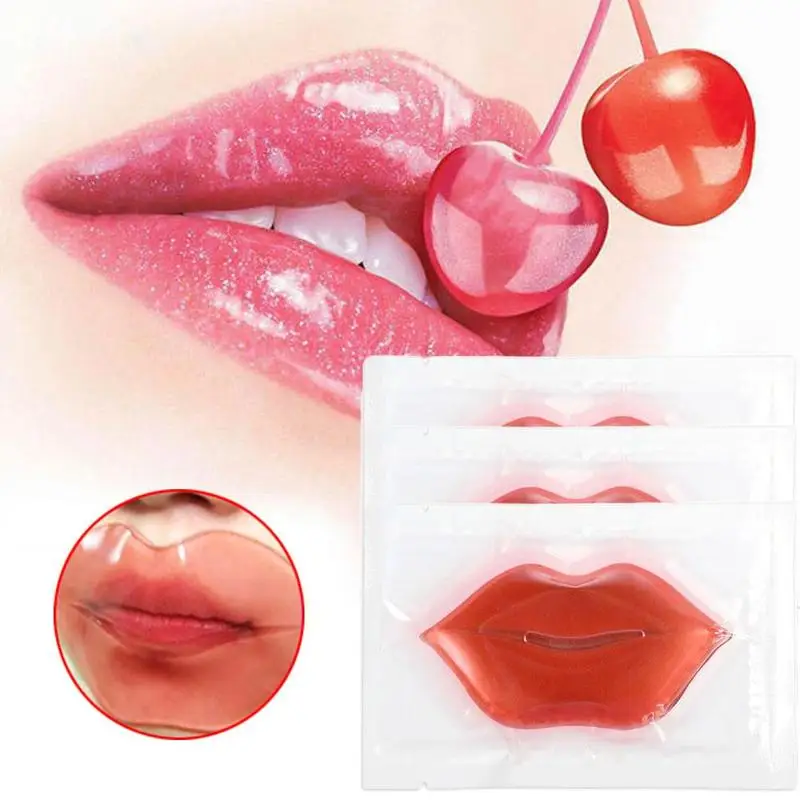5Pcs Red Collagen Lip Mask Anti Wrinkle Moisturising Nutrition Lip Mask Patch