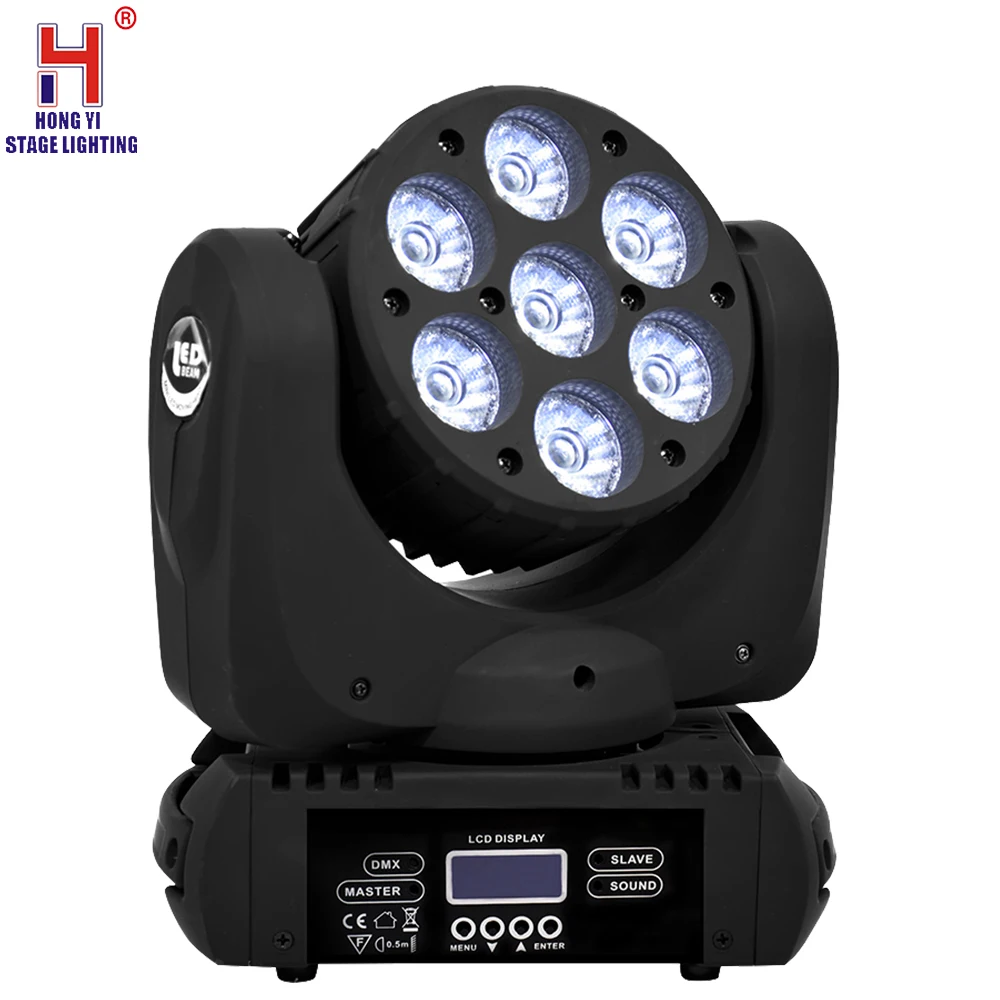 

led beam moving head 7x12W wash ligh RGBW mixed color effect stage lights Good For Party DJ Disco Wedding Decoration