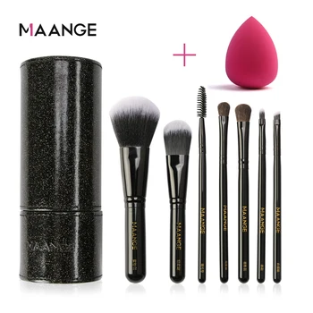 

MAANGE 6/7/8Pcs Makeup Brush Set Natural Soft Hair Professional Blush Powder Foundation Eye Shadow Travel Essential Makeup Tools