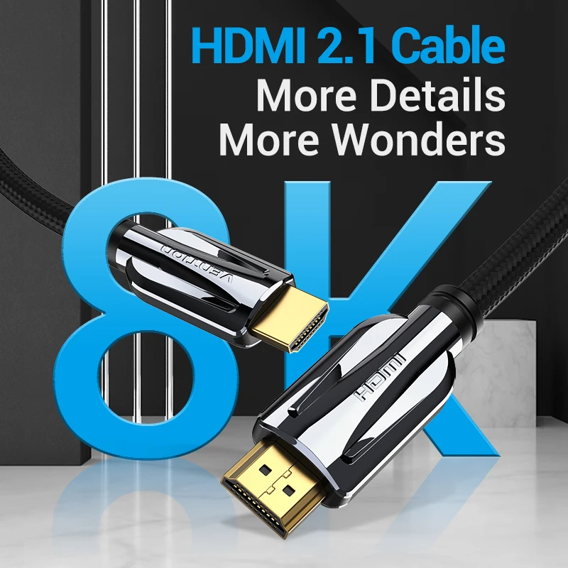 Vention HDMI 2,1 кабель 8 к 60 Гц 48 Гбит/с пропускная способность HDMI кабель для разветвителя переключатель Кабо HDMI 2,1 Для Apple tv PS4 проектор