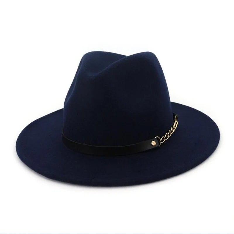 

Fedora hats for women chain floppy cap church hats 3 colors Free Shipping