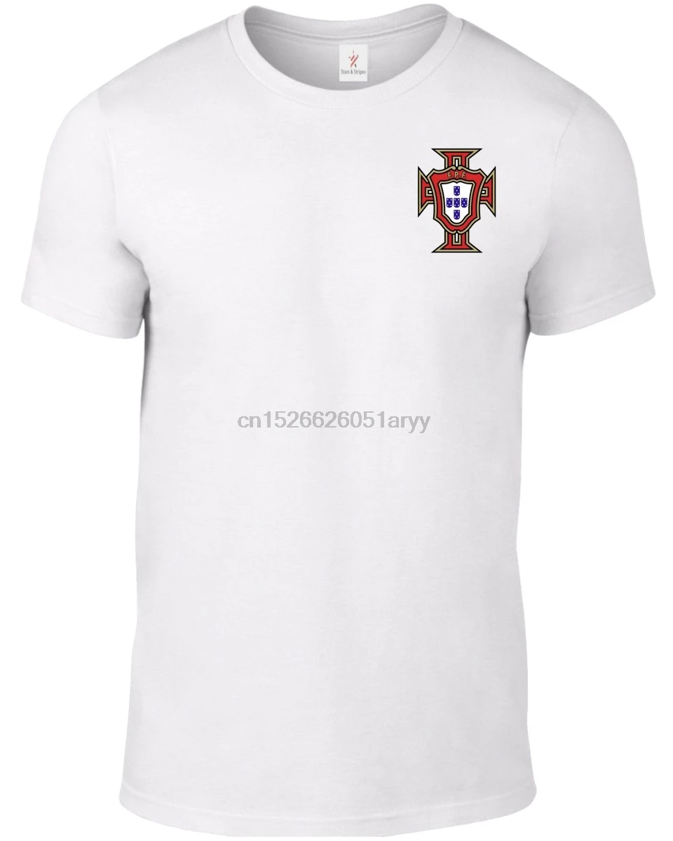 

2019 Fashion 100% Cotton Slim Fit Top Solid Color Portugal Men Footballer Legend Soccer Street Wear Shirts