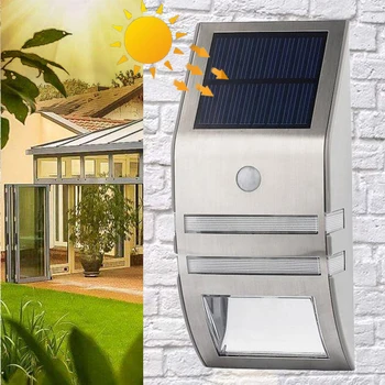 

Outdoor Waterproof Solar Wall Light PIR Motion Sensor Modern Wall Lamp Hight Bright Infrared Sensor Garden Loft Aisle Lighting