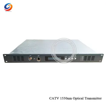 

Hotsale 2mW to 10mW CATV 1550nm Optical Transmitter Direct light intensity modulation with SC/APC connector dual power supply