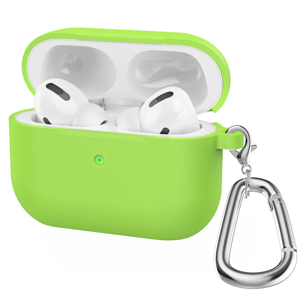 Airpod Pro Case Airpod 2019 케이스 커버 용 무선 블루 이빨 케이스 용 액체 소프트 실리콘 케이스 Air