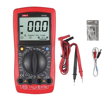 

UNI-T UT107 LCD Handheld Automotive Multi-Purpose AC/DC Testers Voltage Temp Multimeters Voltmeter Resistance Frequency Tester