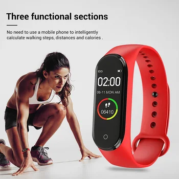 

M4 Smart Watch Sport Smart Band Blood Pressure Monitor Smart Wristband Smartwatch Bracelet IP67 M4 Wristband for Men Women