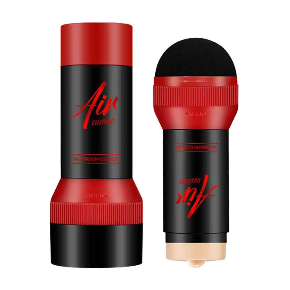 Face Concealer Cream Air Cushion CC Stick Rotatable Portable Highlighter Mushroom Head Waterproof Brighten Makeup Long-lasting
