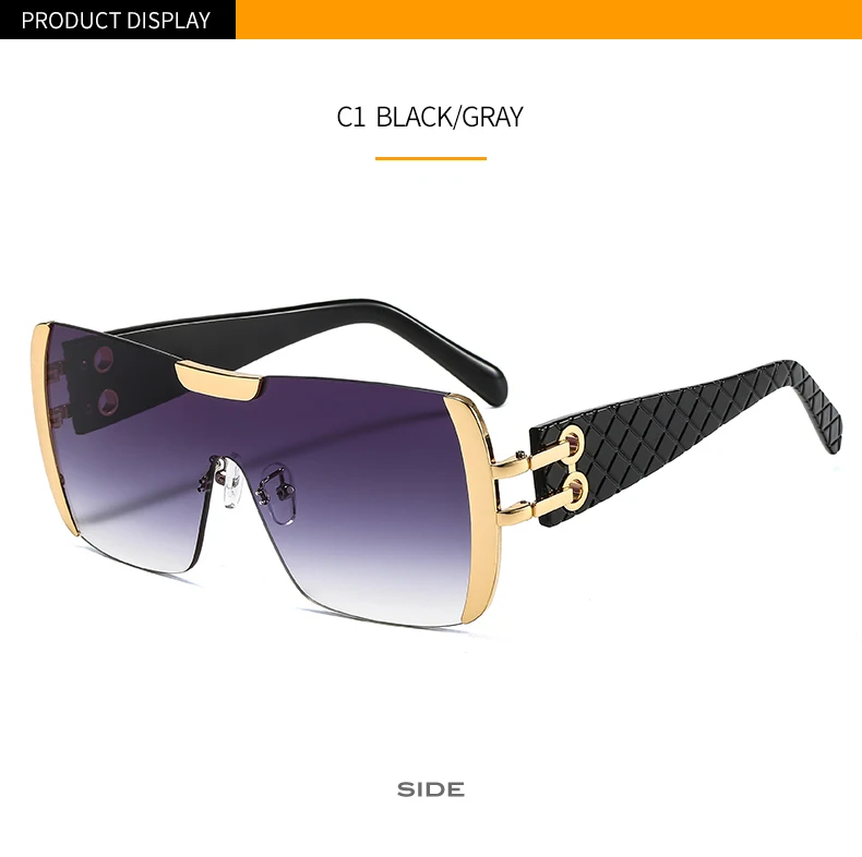 D&T 2021 New Fashion Sunglasses Women Men Brand Designer Gradients Lens Alloy PC Frame Luxury Hot Selling Quality Square Leopard big sunglasses