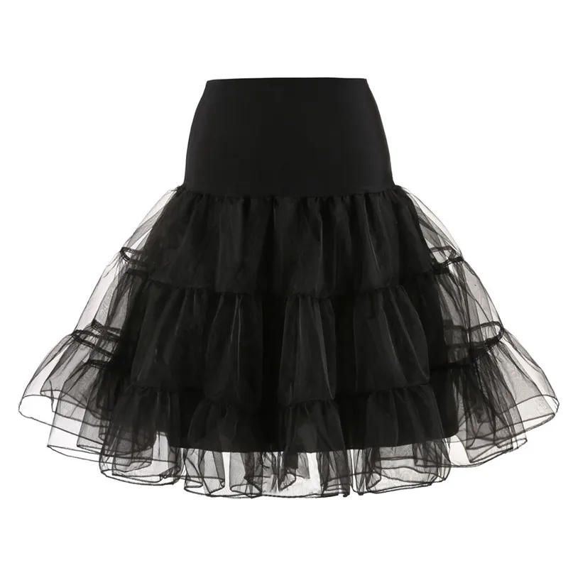 Осенне-зимнее женское кружевное лоскутное винтажное платье с вышивкой, прозрачные праздничные платья для свинга, ретро платье из гренадина, Vestidos - Цвет: Pettiskirt Black