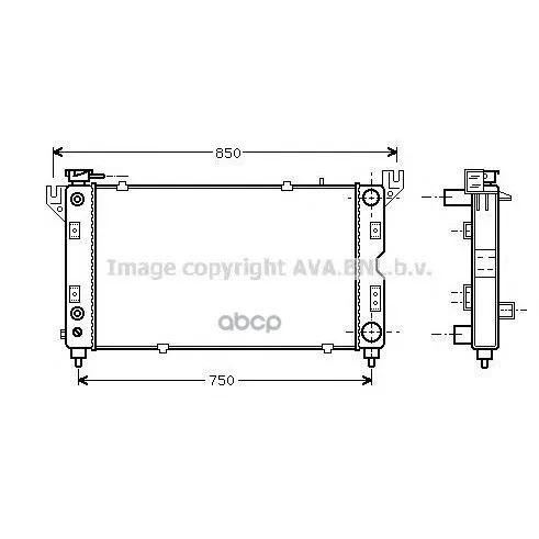 Радиатор Системы Охлаждения Chrysler: Voyager Ii(Gs) 2.0 I/2.4 I/3.0 95- 01 Ava арт. CR2028