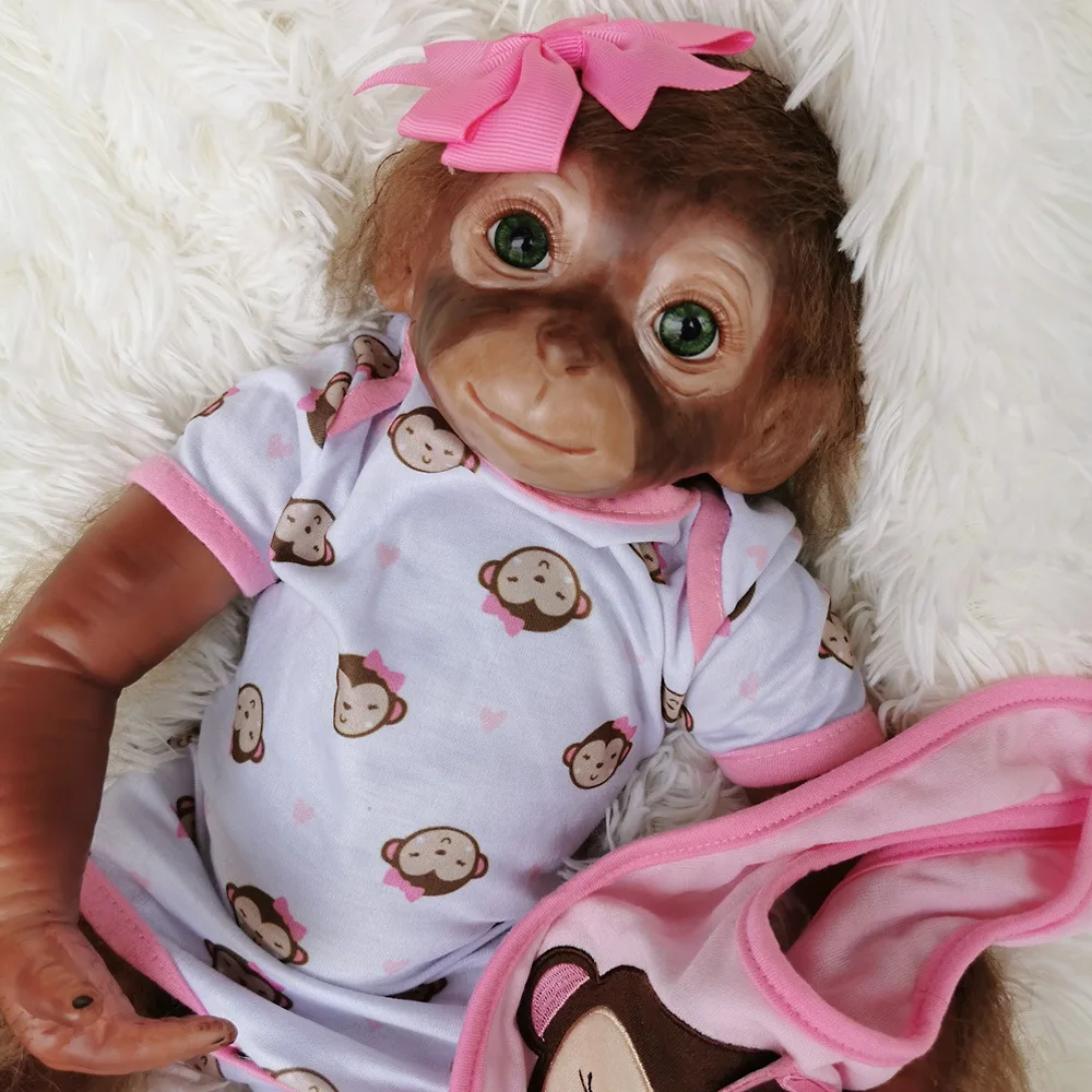 OtardDolls Новое поступление 50 см ручная работа детальная краска Reborn Baby Monkey Новорожденный ребенок коллекционное искусство Высокое качество хороший подарок