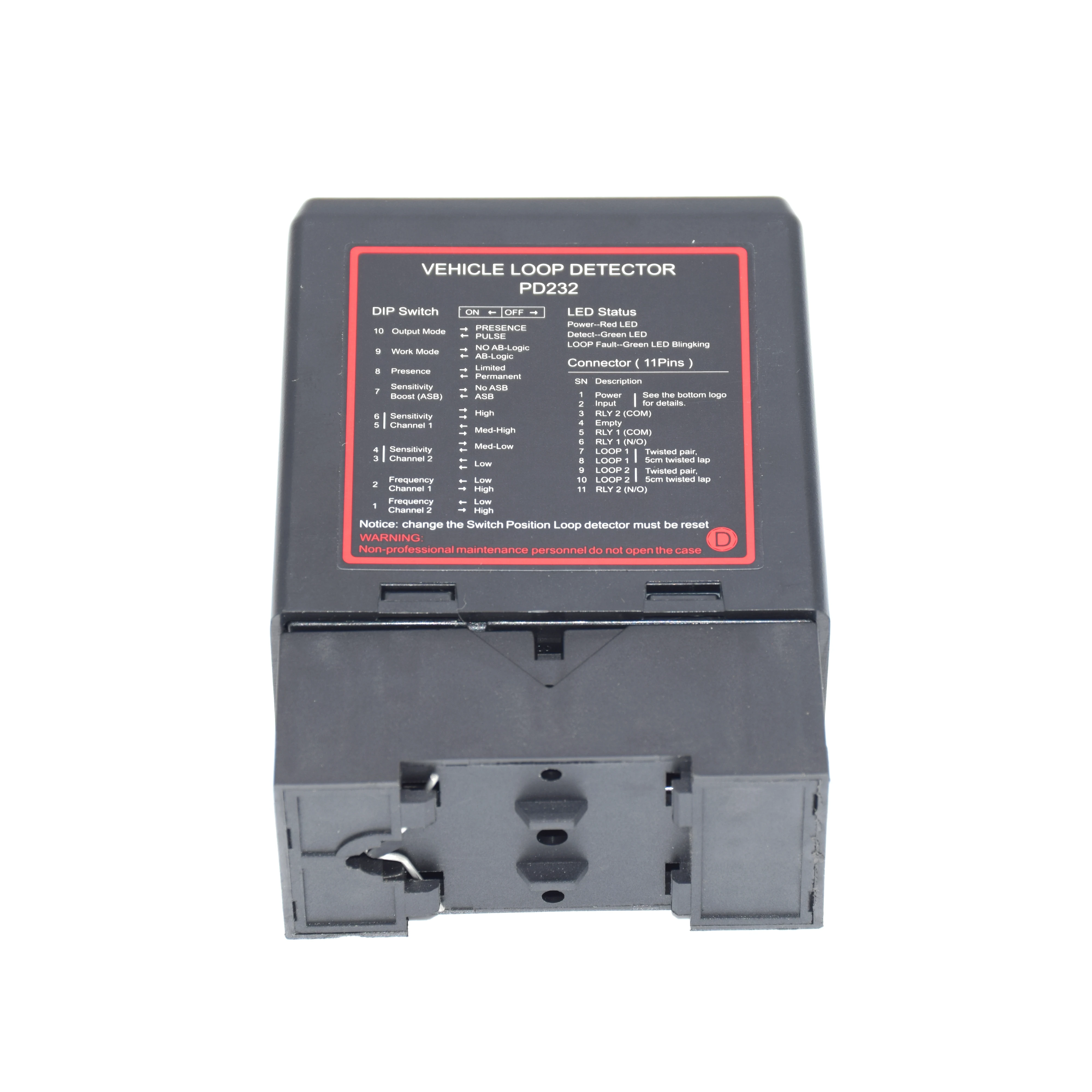 AC 110/220v 2 Channel Vehicle Loop Detector For Garage Door Opener Car Parking Management