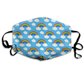 

Rainbow Clouds Raindrop print Dustproof and windproof mask, washable and reusable, suitable for outdoor sports