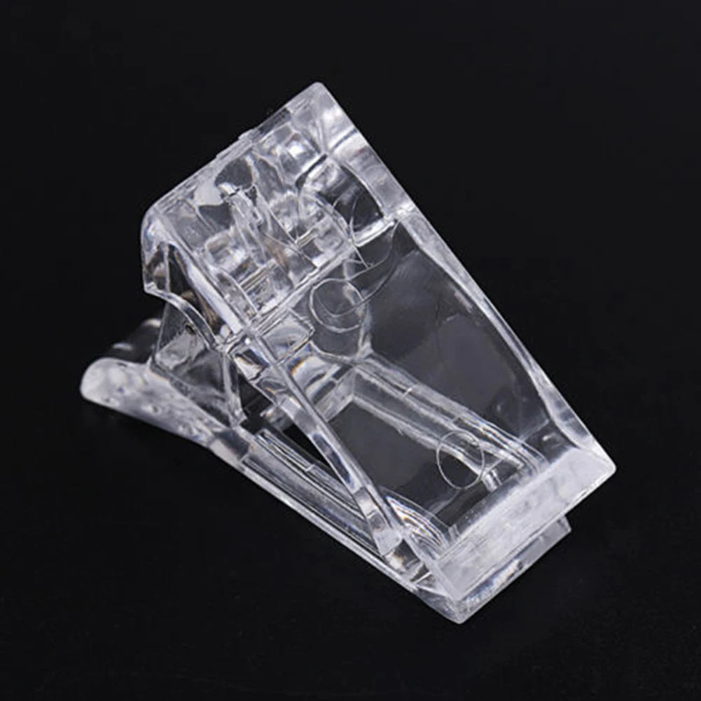 Гелевые накладные ногти на клипсах прозрачные УФ гель для наращивания