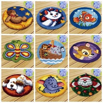 

Latch Hook Tapijt Embroidery Knoopkussen Dieren Carpet Foamiran For Needlework Latch Hook Rug Kits Diy Kussen Knooppakket Tapijt