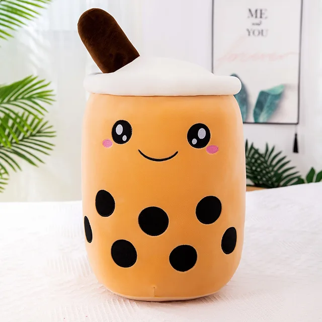 2021 New Milk Tea Cup Plush Toys Cartoon Animal Stuffed Doll Birthday Activity Gift Large Sleeping Pillow Sofa Decoration Hot