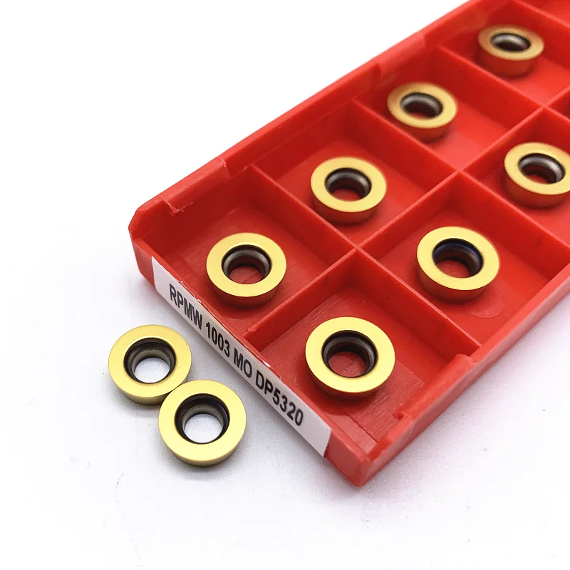 

10PCS CNC lathe tool RPMW1003 MO DP5320 DP5420 inner round carbide machine tool parts milling blade RPMW1003 milling blade
