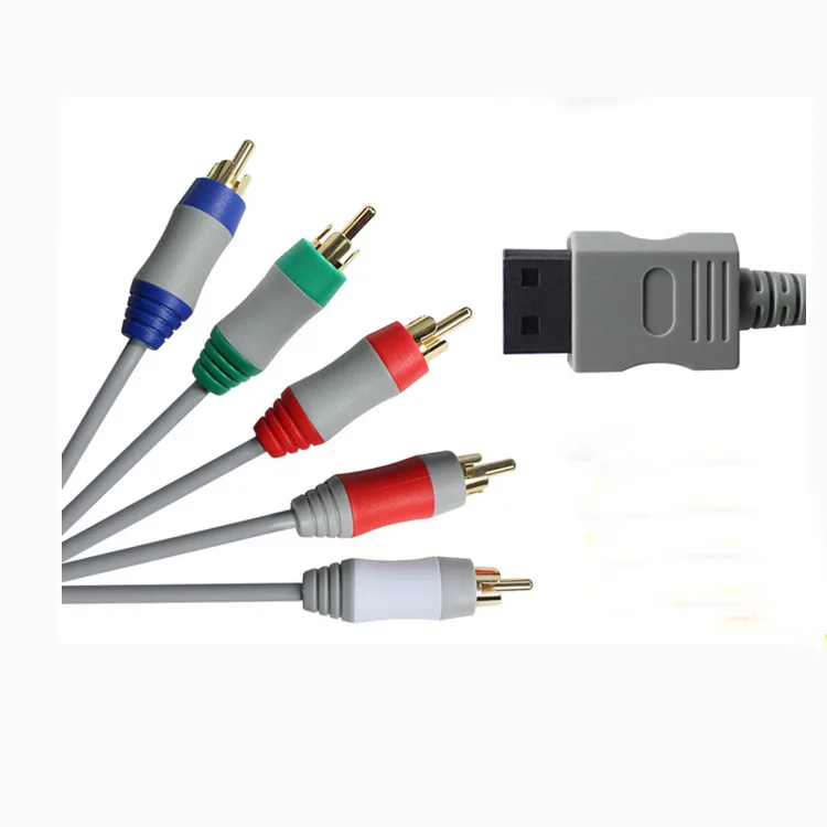 6ft componente 1080 p hdtv av áudio adaptador cabo cabo fio 5 rca av cabo f para nintendo wii para nintendo wi i u console de jogos