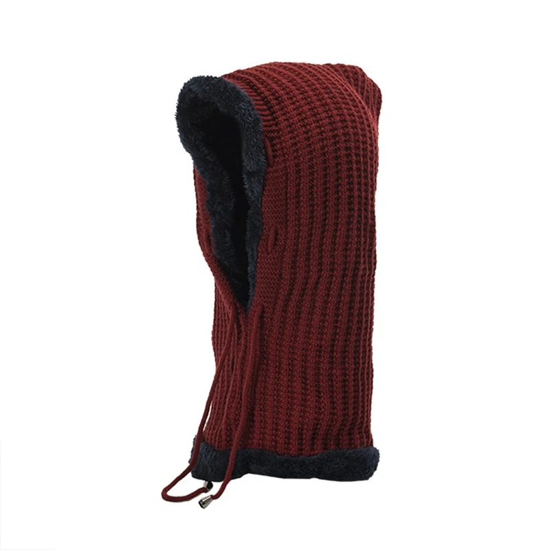 Женская вязаная шапочка-шарф, набор Skullies Beanies, Зимние головные уборы для мужчин и женщин, однотонная шапка, шапка