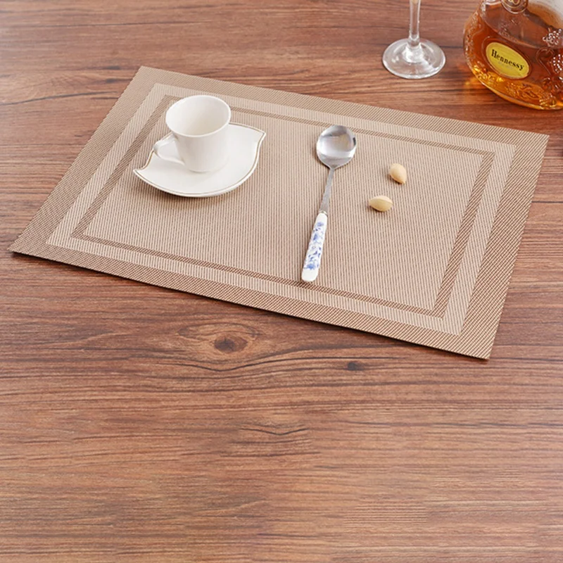 4Pcs Placemat Waterproof Decoration Mat Heat-Resistant Tablemat Dishes Coaster Tableware Mat for Table