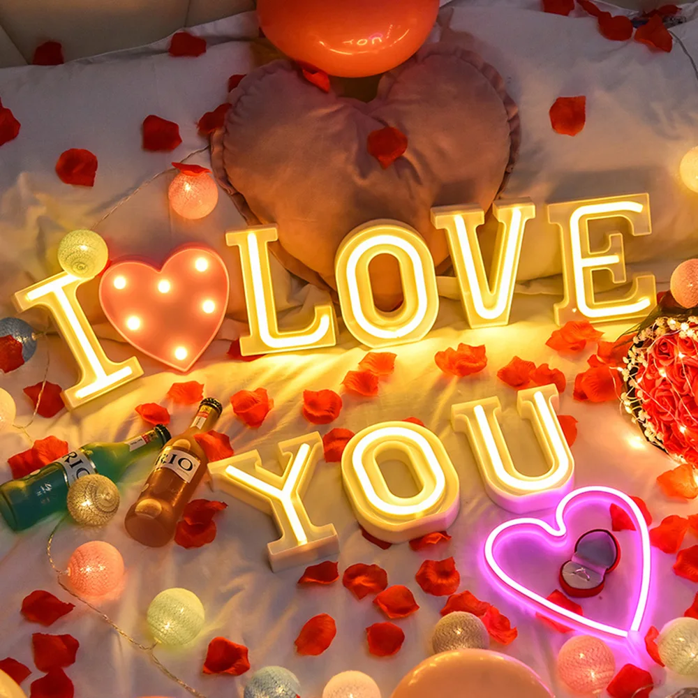 

DIY LED Night Light Neon Light MERRY ME/HAPPY BIRTHDAY/MERRY CHRISTMAST LED Light Photography Prop USB/2X AAA Battery D20