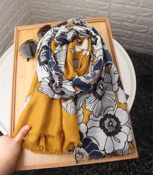 

KYQIAO шарф женский designer scarf women autumn winter Japanese style sweet long yellow blue patchwork scarf cape shawl