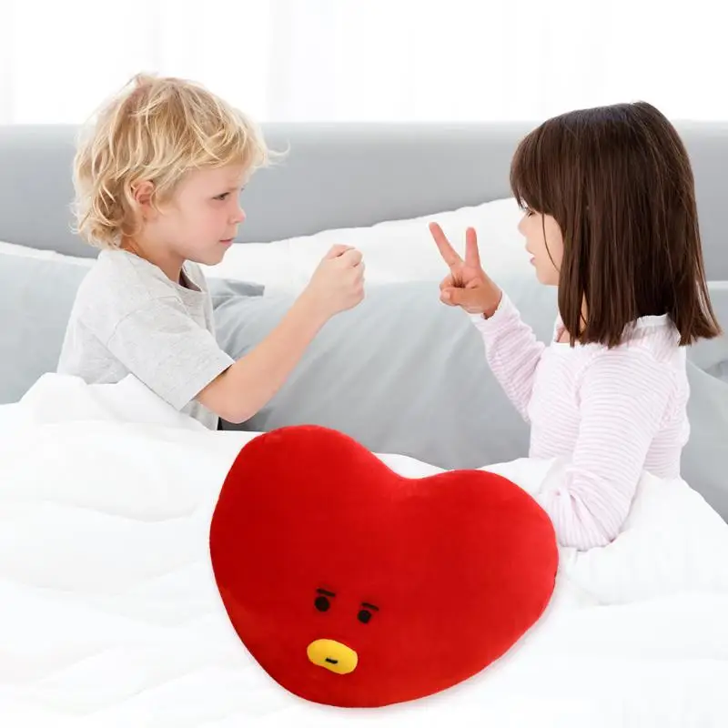 Creative Heart Shape Decorative Throw Pillow Exquisite Design Classic Texture Delicate Waist Cushion Soft Doll 30x40cm