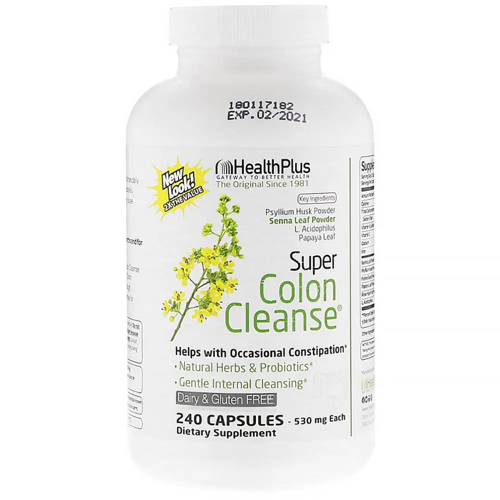 

Free shipping Super Colon Cleanse Helps with occasional constipation Natural herbs & probioics 240 pcs