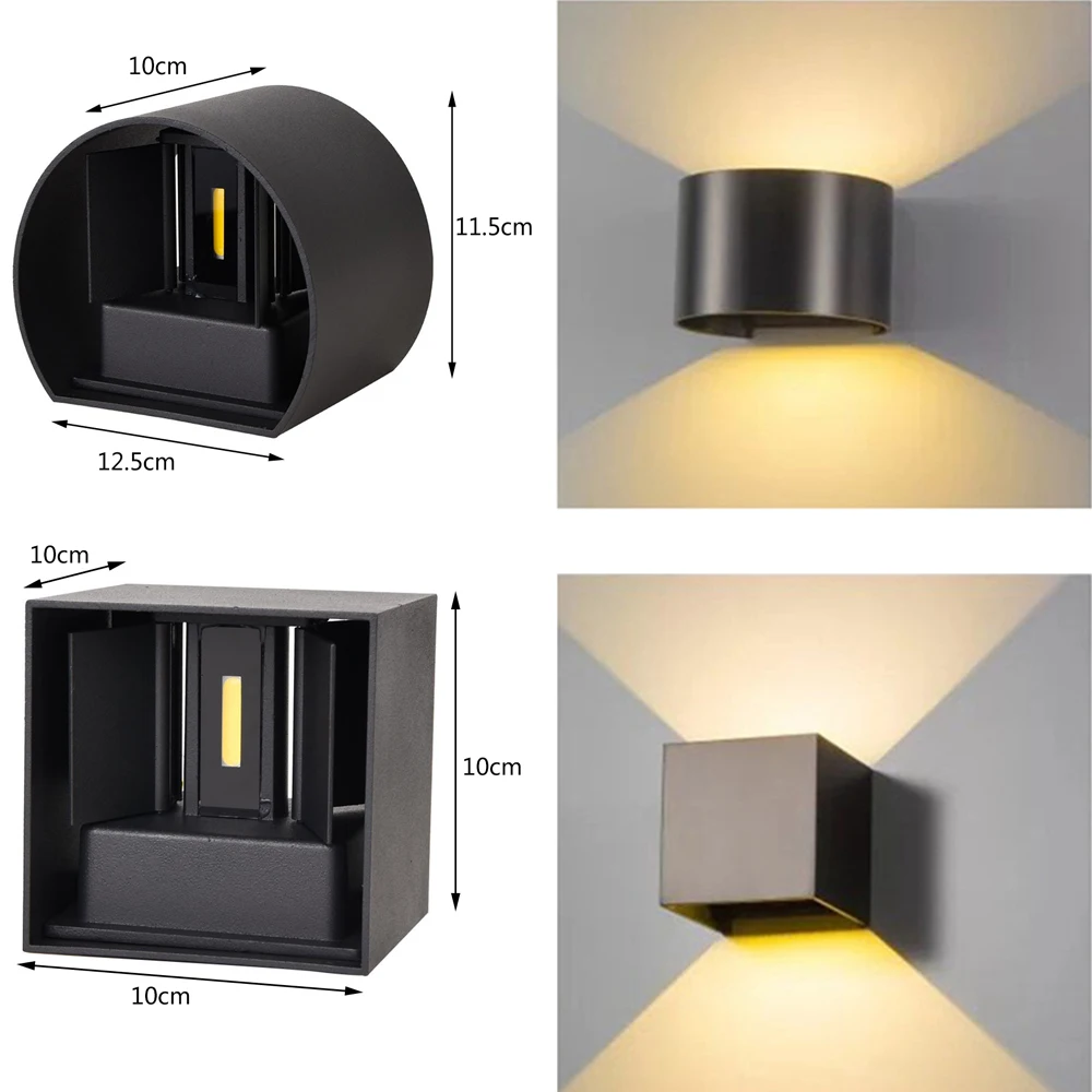 AC85-265V 12 Вт светодиодный настенный светильник алюминиевый водонепроницаемый регулируемый угол Современная поверхность скандинавский светильник для внутреннего крыльца настенный светильник