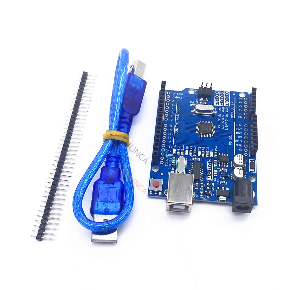 Плата R3 CH340G + MEGA328P чип 16 МГц для Arduino UNO макетная плата с USB-кабелем 1 шт. |
