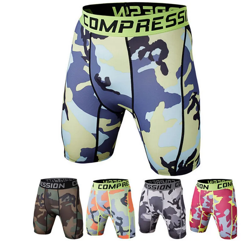 Lauf Compression Shorts Männer Camouflage Bodybuilding Workout Strumpfhosen Schnell Trocknend Gym Fitness Short Leggings Sport Unterwäsche
