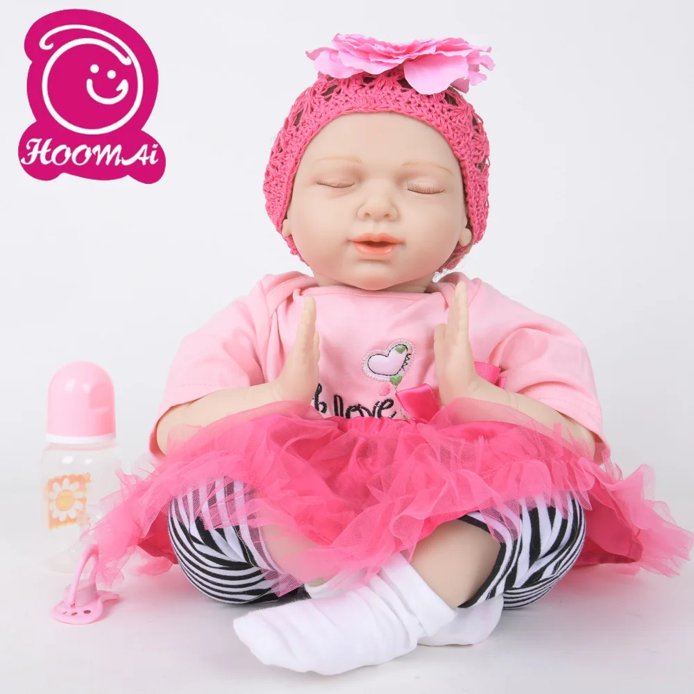 Мягкая тканевая Кукла Reborn Baby Doll для девочек 22 дюйма настоящая сенсорная Одежда
