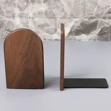 Настольный органайзер из орехового дерева для офиса и дома, концы книг, подставка, держатель, полка LX9A