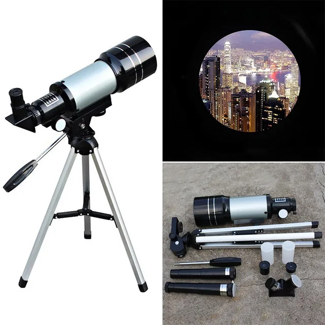 US $34.03 F30070M Refraction Travel Telescope HD Optical Space Astronomical Hiking Monocular 150X Camping Nig
