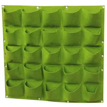 

ABUI-Wall-Mounted Planting Bag Garden Vertical Seeder Multi-Pocket Wall Hanging Living Bag Growing Bag Felt Indoor Outdoor