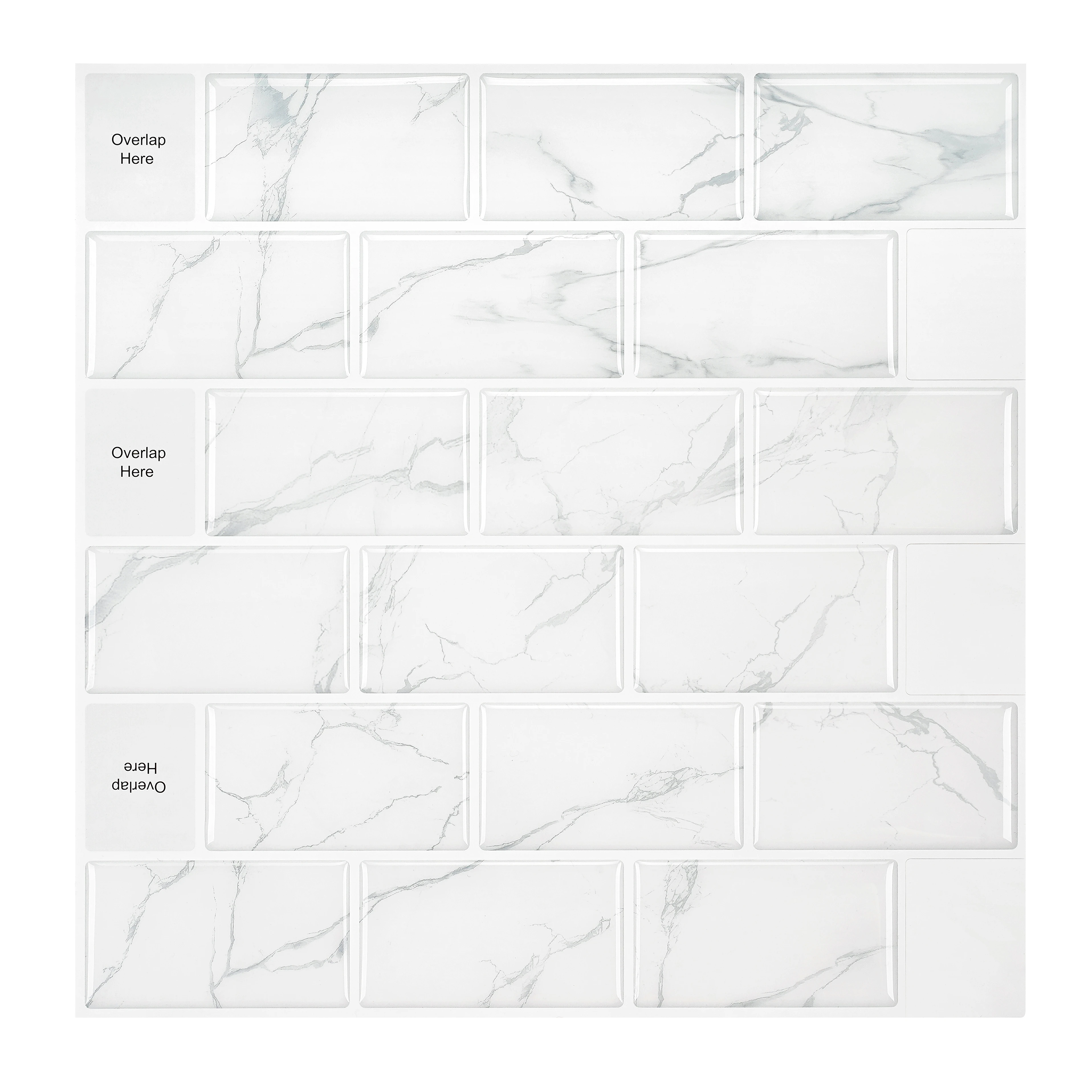 MORCAR Tile Stickers Home Waterproof Self adhesive Mosaic Vinyl Wall
