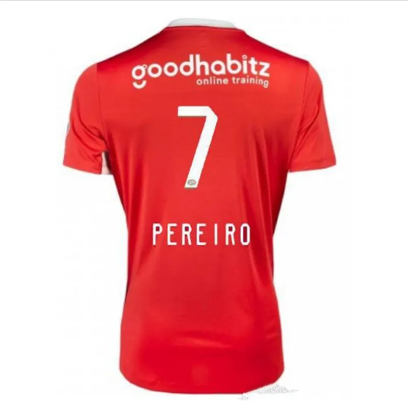 psv Eindhoven домашние красные мужские футбольные майки H. LOZANO Erick Gutierrez L. DE JONG BERGWIJN 19 20 psv Eindhoven футбольная рубашка - Цвет: Shirt